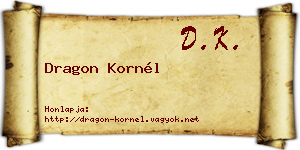 Dragon Kornél névjegykártya