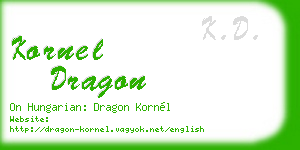 kornel dragon business card